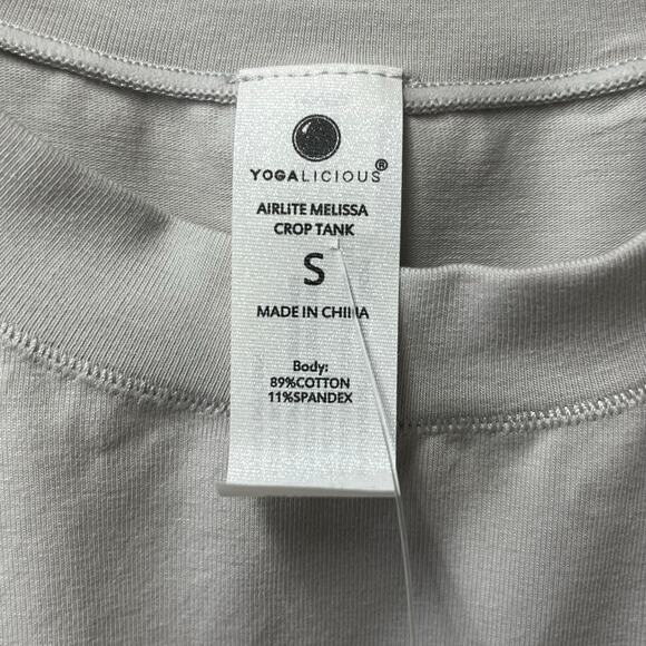 Yogalicious 3 pack of crop Tops in microchip/crystal gray/black - Picture 2 of 3